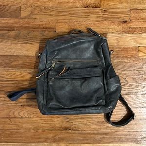 NWOT faux leather backpack with adjustable straps